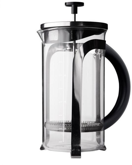 AEROLATTE 8 CUP CAFETIERE 1000ML BRUSHED STEEL FINISH
