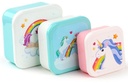 Set Of 3 Lunch Box S/M/L Enchanted Rainbows Unicorn