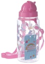 450ml Children'S Reusable Water Bottle With Flip Straw - Enchanted Rainbow Unicorn
