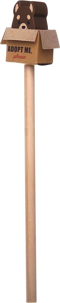 Puppy Dog In A Box Pencil With Eraser Topper