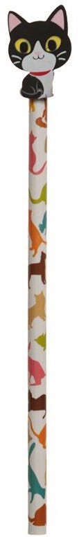 Cat Pencil With Eraser Topper