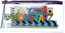 MONSTARZ MONSTER 7 PIECE CLEAR PENCIL CASE STATIONERY SET