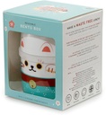 Maneki Neko Lucky Cat Stacked Round Bento Lunch Box