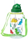 450Ml Shatterproof Water Bottle With Flip Straw - Dinosauria Jr