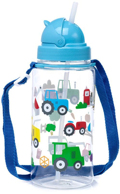 450Ml Shatterproof Water Bottle With Flip Straw - Little Tractors