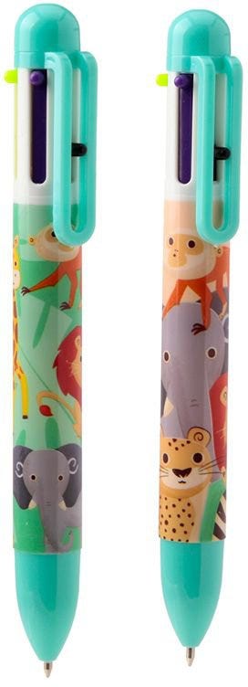 Zooniverse Multi Colour Pen (6 Colours)