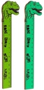 DINOSAURIA SHAPED TOP WOODEN RULER (15CM)