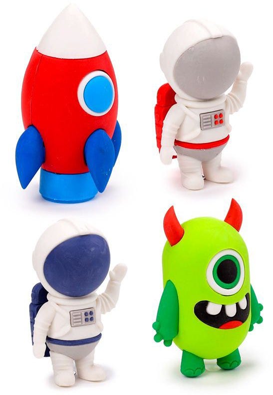 SPACE CADET ERASER IN A MINI BOX
