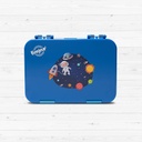 Snax Box Bonjour Bento Mini Lunch Box, 6/4 CMPT, Blue Spaceman