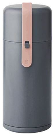 Keep-It Cool Water Bottle - Grey With Blue/Grey/Misty Rose Silicone Band