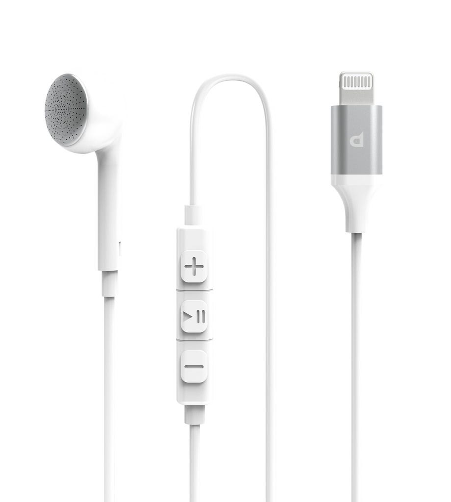 Powerology Mono Earphone Lightning Connector White