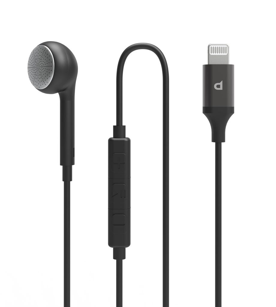 Powerology Mono Earphone Lightning Connector Black