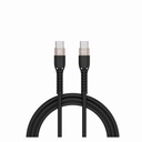 Smartix Premium 60W Cable Connector Silicone For Smartphones/Tablets/Laptop/Headphones/Thunderbolt 1M (USB-C-C) - Black