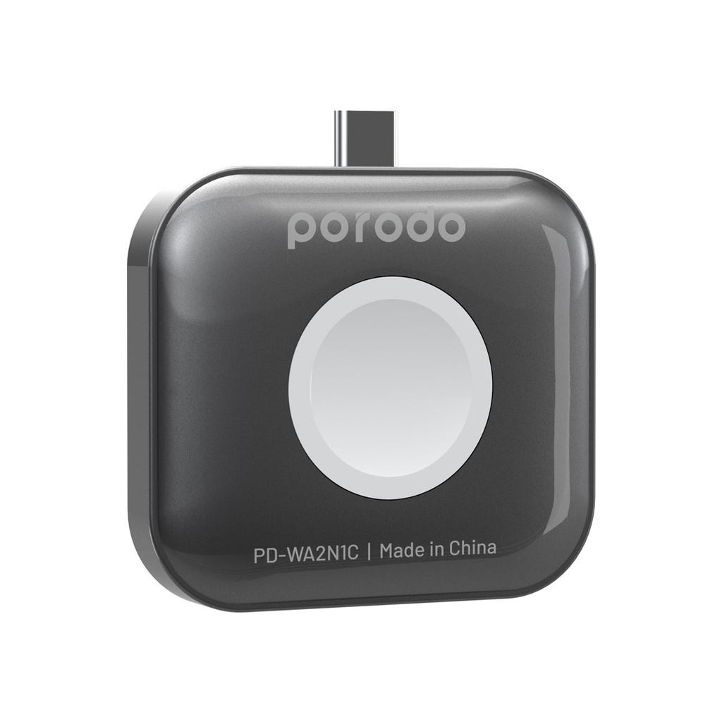 Porodo Dual-Dock Wireless Charger For Watch & Earbuds Grey