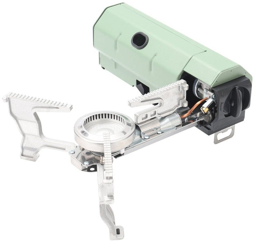 Porodo Lifestyle Portable Camping Gas Stove Quick Install Magnetic Valve Green