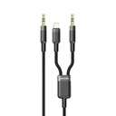 Porodo Multi-Device AUX 3.5mm|Lightning Cable(4ft/1.2m) Black
