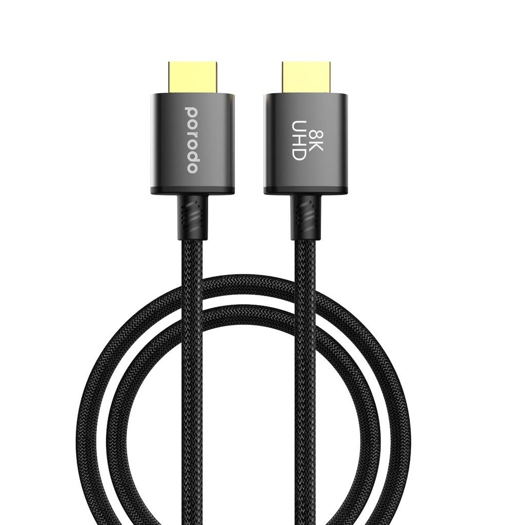 Porodo Braided HDMI Ultra HD Cable(3m-10ft) Black