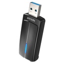 Porodo Dual Band WiFi Adapter Integrated Antenna High-Speed USB 3.0 Black