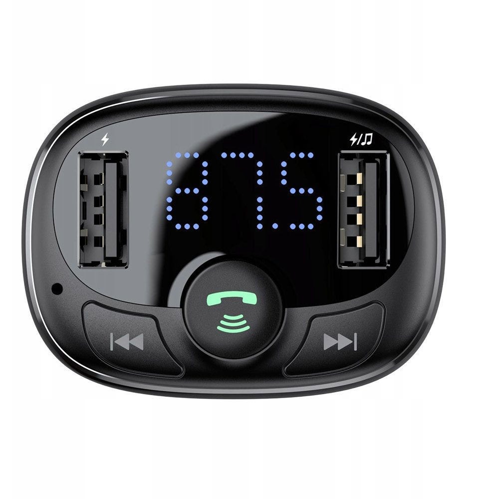 Baseus T Typed S-09A Bluetooth Mp3 Car Charger（Standard Edition）Black