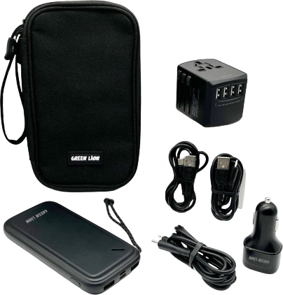 Green 6 in 1 Universal Travel Bag - Black