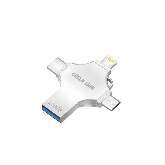 Green Lion 4-in-1 USB Flash Drive 128GB
