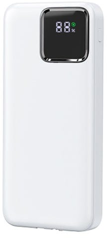 Wiwu Led Display 22.5W 10000Mah Power Bank With Built-In Cable - White