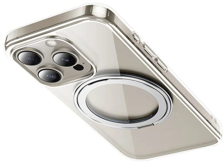 Hoco As1 Rotating Magnetic Case For Ip15 Pro Transparent