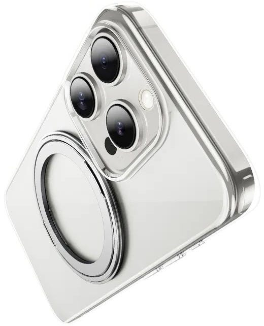 Hoco As1 Rotating Magnetic Case For Ip15 Pro Max Transparent