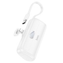 Hoco J116 Pro Pocket Power Bank With Cable(5000Mah) White