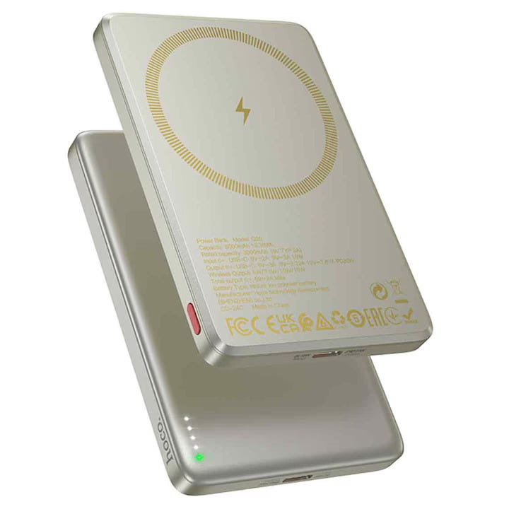 HOCO Q26 Joy PD20W magnetic fast charging power bank(5000mAh) titanium gold