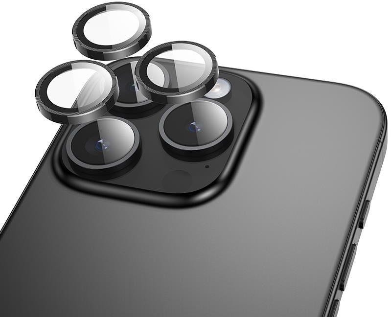 Hoco Crystal Clear Hd 3D Metal Frame Lens Glass Ip16 Pro/Pro Max(V14) - Black
