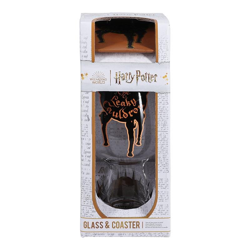 Harry Potter - Leaky Cauldron (Glass And Coaster Set)