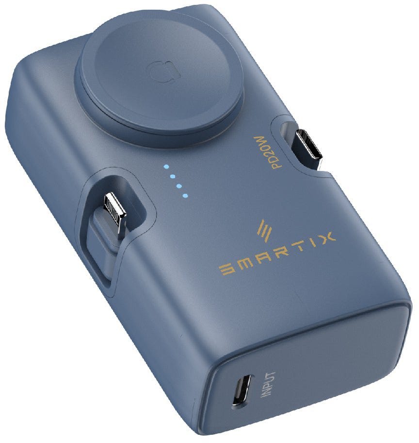 Smartix Premium Power Bank 5000mAh with Apple Watch Charger