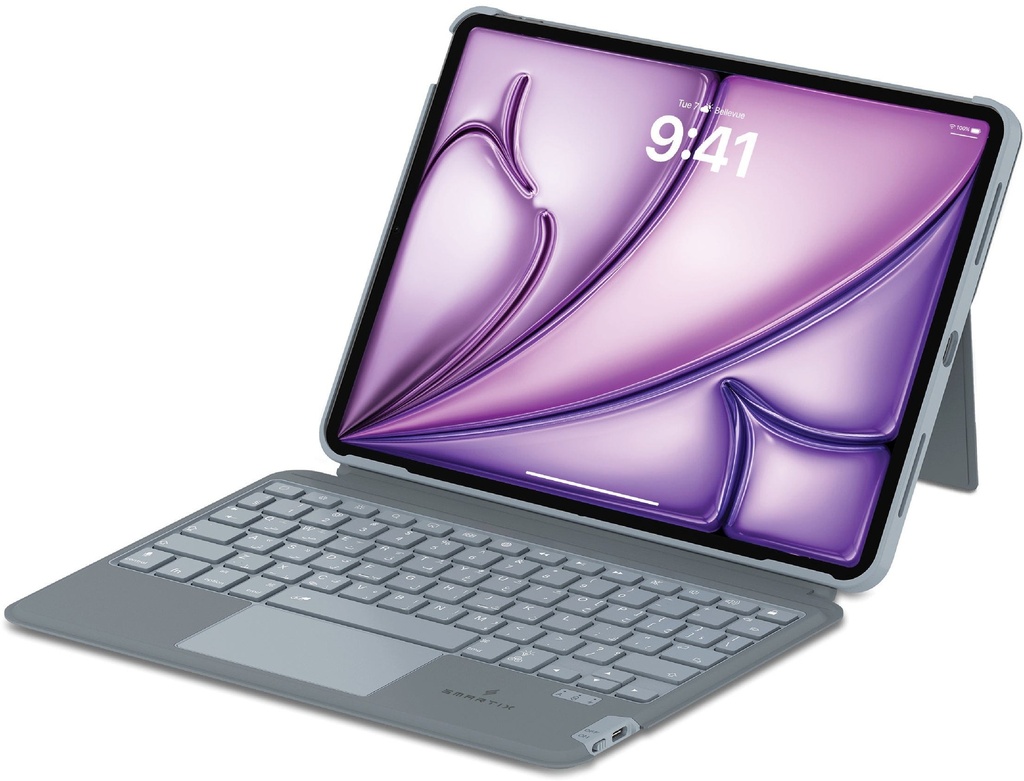 Smartix Detachable Wireless KB with Trackpad for iPad Air 13" M2 & Pro 12.9" 6th Gen