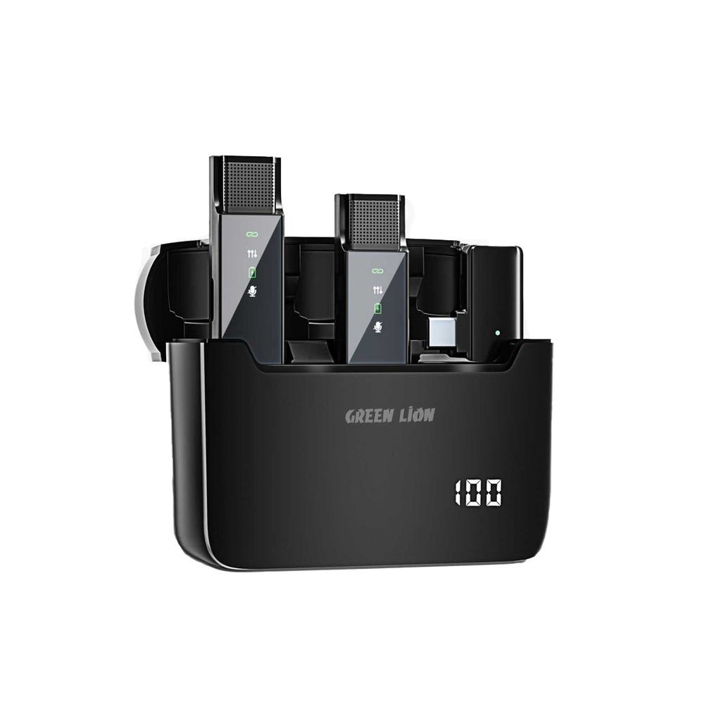 Green Lion 2 in 1 Digital Display Microphone (Type-C Connector)