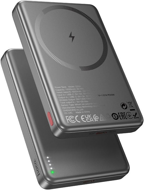 Hoco Q26A Joy Pd20W Magnetic Fast Charging Power Bank(10000Mah) Grey