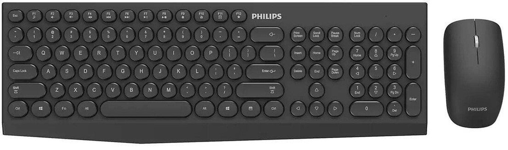 Philips Wireless Keyboard and Mouse Combo-SPT6323 Black