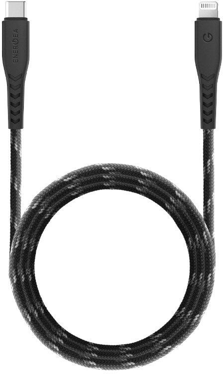 ENERGEA NYLOFLEX CABLE, USB-C TO LIGHTNING C94 MFI 3M – BLACK