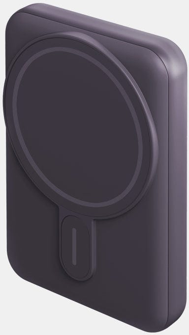 ENERGEA MAGPAC MINI 10000MAH ULTRA SLIM MAGSAFE COMPATIBLE POWER BANK WITH BUILT-IN VIDEO STAND - PURPLE