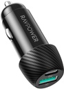 RAVPower PD Power Port 18W Car Charger Combo - Black