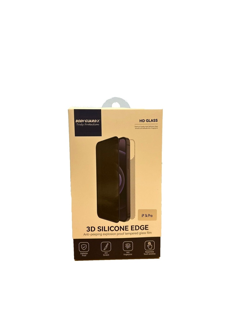Body Guardx Rubber Edge Silk Privacy 14 Pro Black