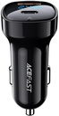 Acefast B4 Digital Display 66W(USB-C+USB-A) Dual Port Car Charger Black