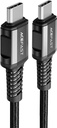 Acefast C1-03 USB-C To USB-C Aluminum Alloy Charging Data Cable Black