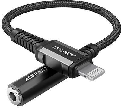 Acefast C1-05 Lightning To 3.5Mm Aluminum Alloy Headphones Adapter Cable Black