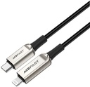Acefast C6-01 USB-C To Lightning Zinc Alloy Digital Display Braided Charging Data Cable Silver