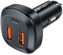 Acefast B9 66W(2USB-A+USB-C) Three Port Metal Car Charger Black