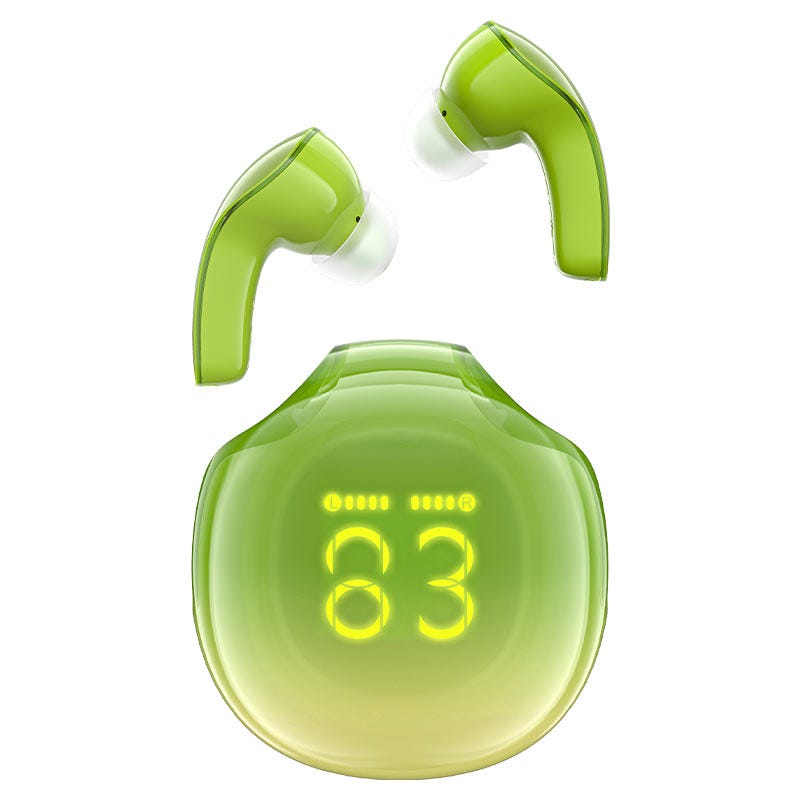 Acefast T9 Crystal (Air) Color Bluetooth Earbuds Avocado