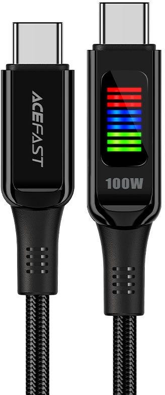Acefast C7-03 USB-C To USB-C Zinc Alloy Charging Data Cable With Display