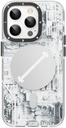 Youngkit Futuristic Circuit Upgraded anti-Drop Impact Magsafe Case for IP14 Pro Max - White