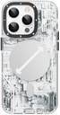 Youngkit Technology Series Futuristic Circuit Magsafe Case For iPhone 15 Pro - White